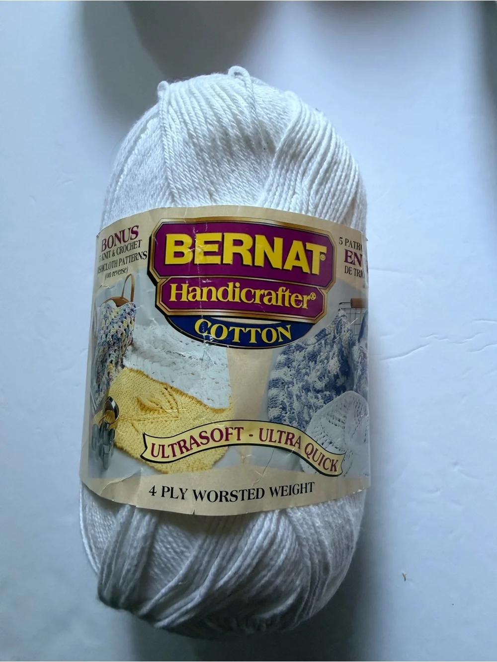 5 Skeins Handicrafter Cotton Yarn - White